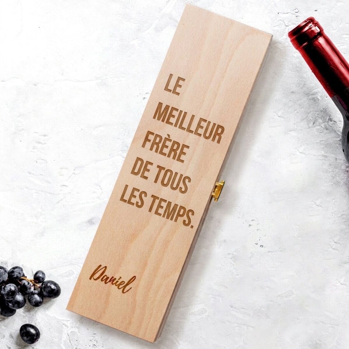 Caisse de vin personnalisée - « the best brother ever »