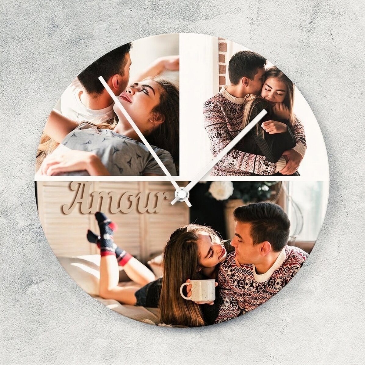 Montre personnalisée avec 3 photos