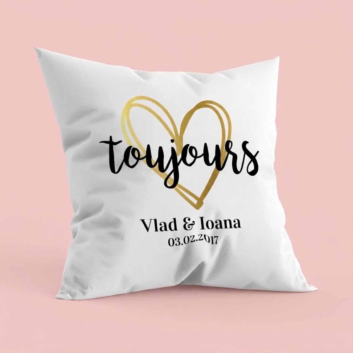 Oreiller personnalisé pour couple - always