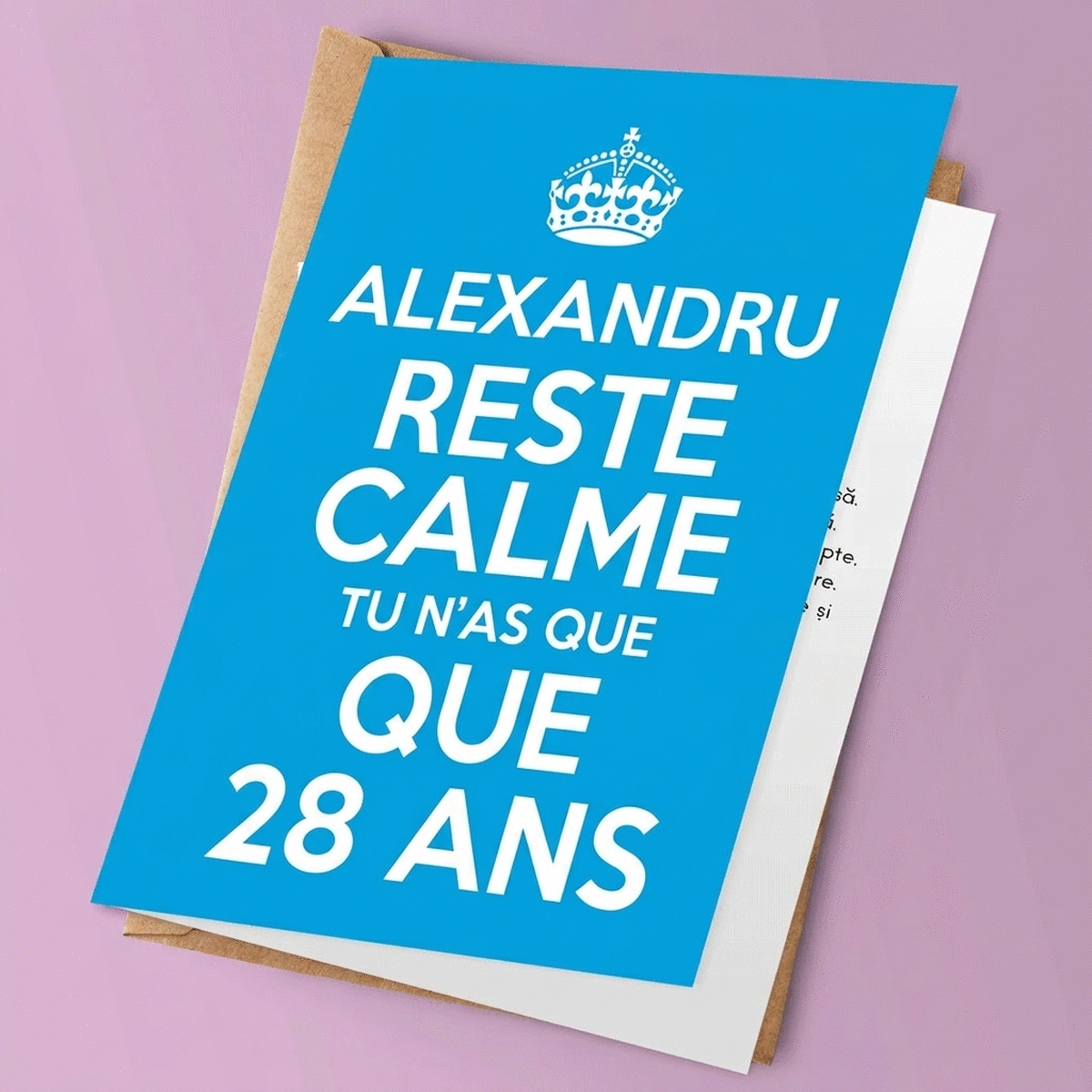 Carte de vœux personnalisée - KEEP CALM