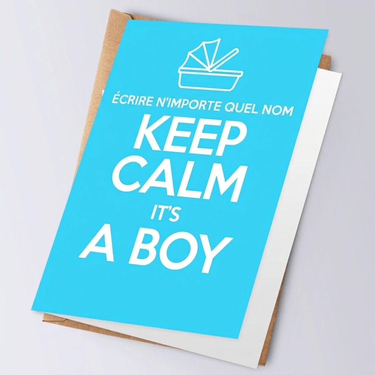 Carte de vœux personnalisée - KEEP CALM IT