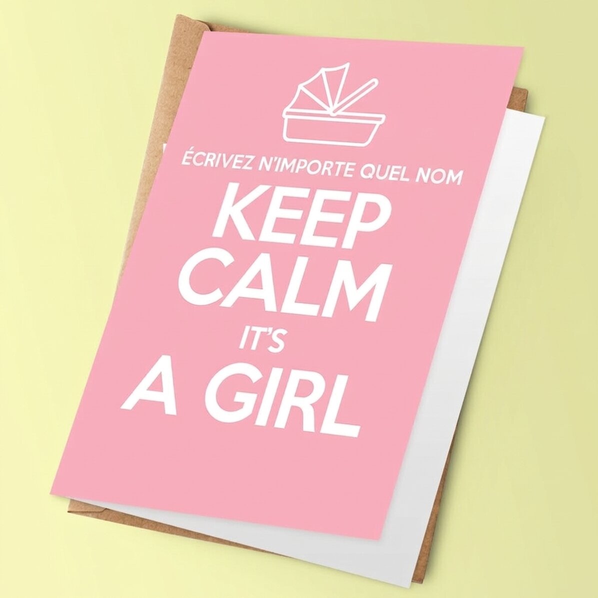 Carte de vœux personnalisée - KEEP CALM IT