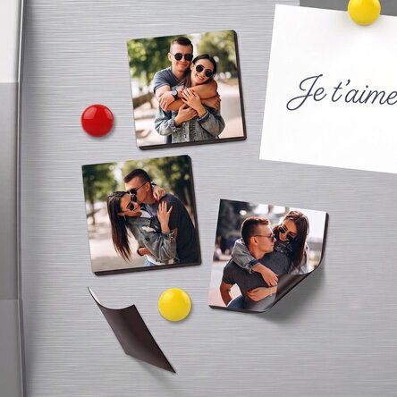 Aimants photo - lot de 12 pièces, 6 x 6 cm