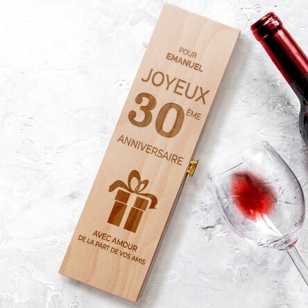 Coffret de vin personnalisé - Cadeau d