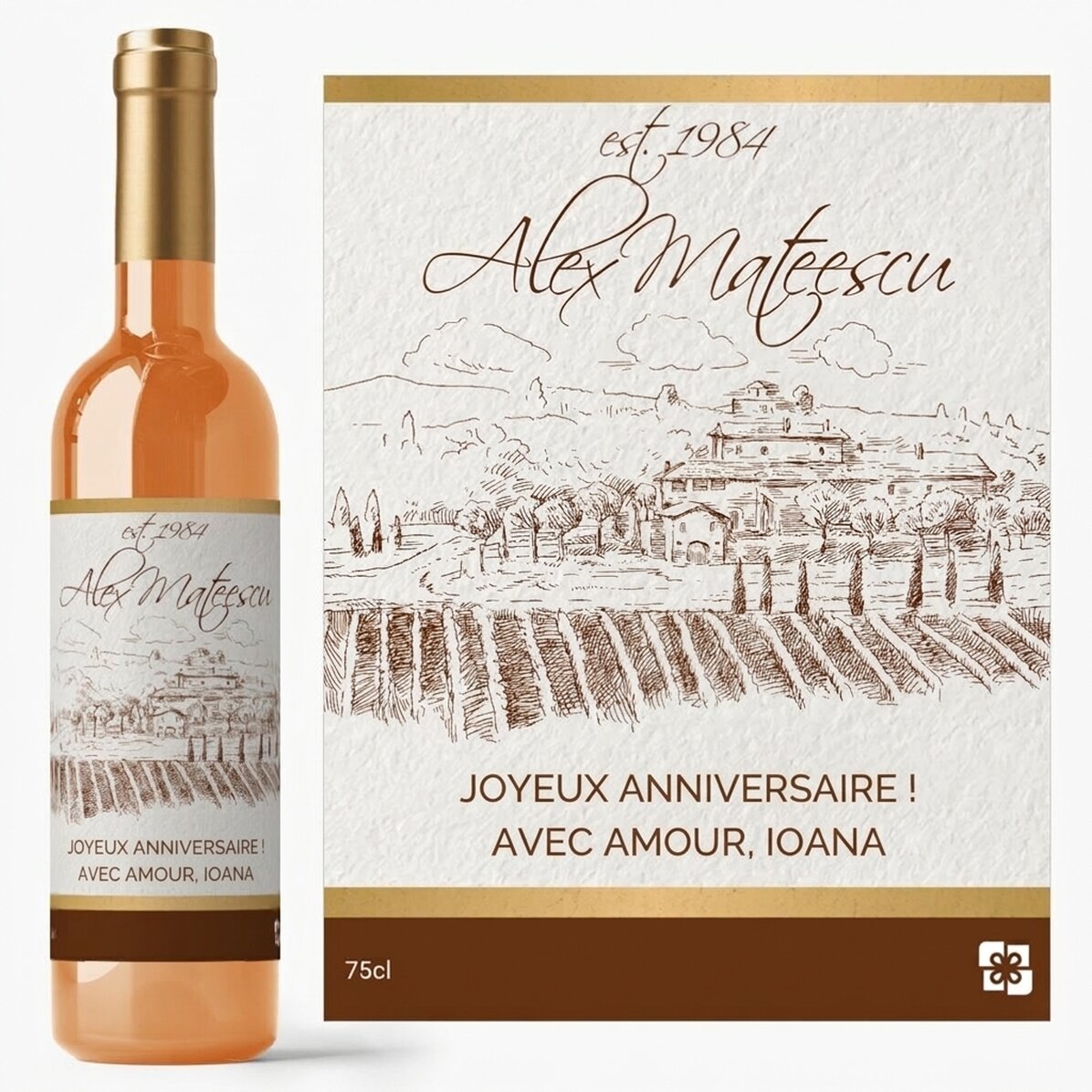 Vin personnalisé - millésime haut de gamme