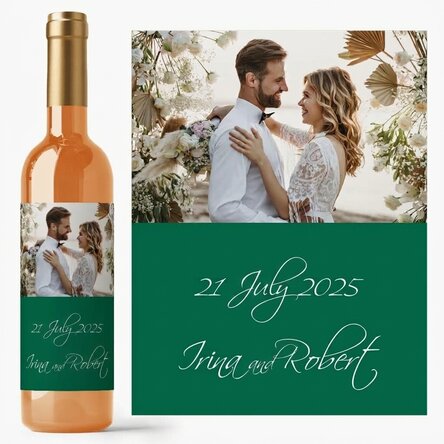 Vin personnalisé avec une photo pour un mariage