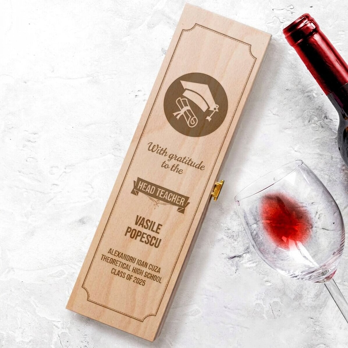 Coffret de vin personnalisé - Remise des diplômes