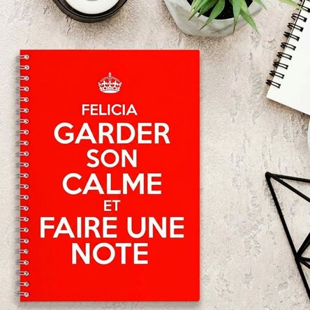 Carnet personnalisé - « Keep calm »