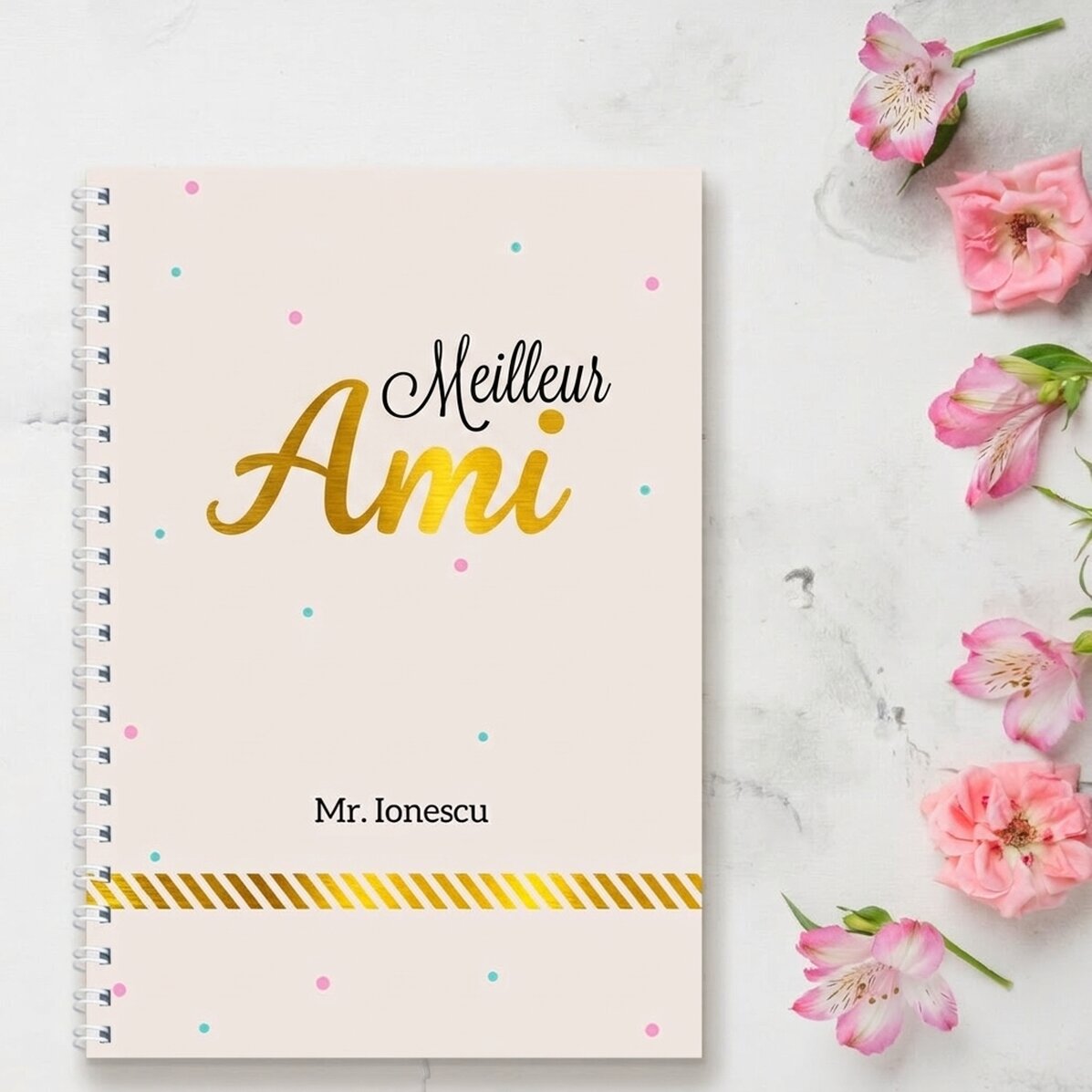 Carnet personnalisé - Best Friend, Gold