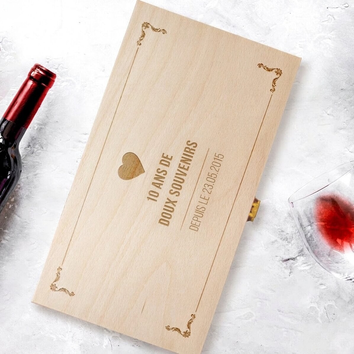 Coffret à vin personnalisé pour deux bouteilles - Years Of Memories