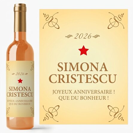 Vin personnalisé - Classic Birthday
