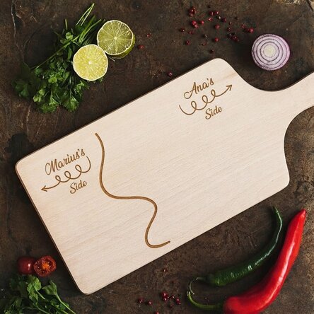 Customised chopping board - Half you, half me