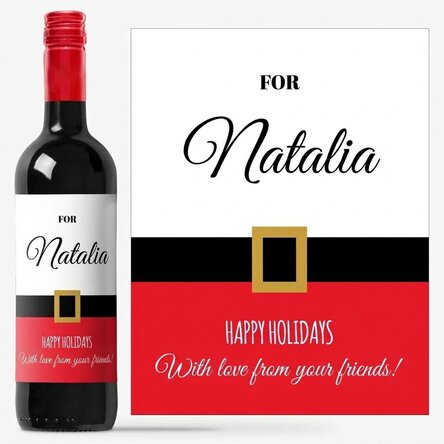 Vin personnalisé - Joyeuses fêtes