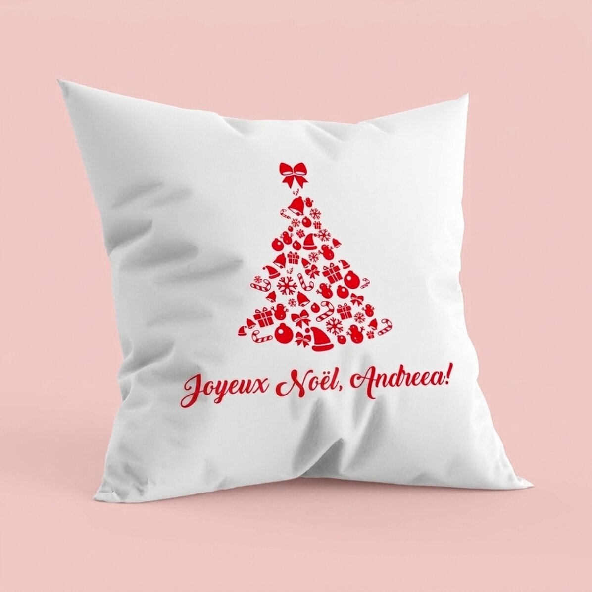 Coussin personnalisé - Joyeux Noël !