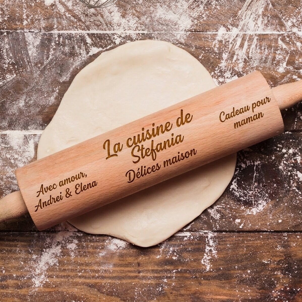 Tire-bouchon en bois personnalisé avec votre nom