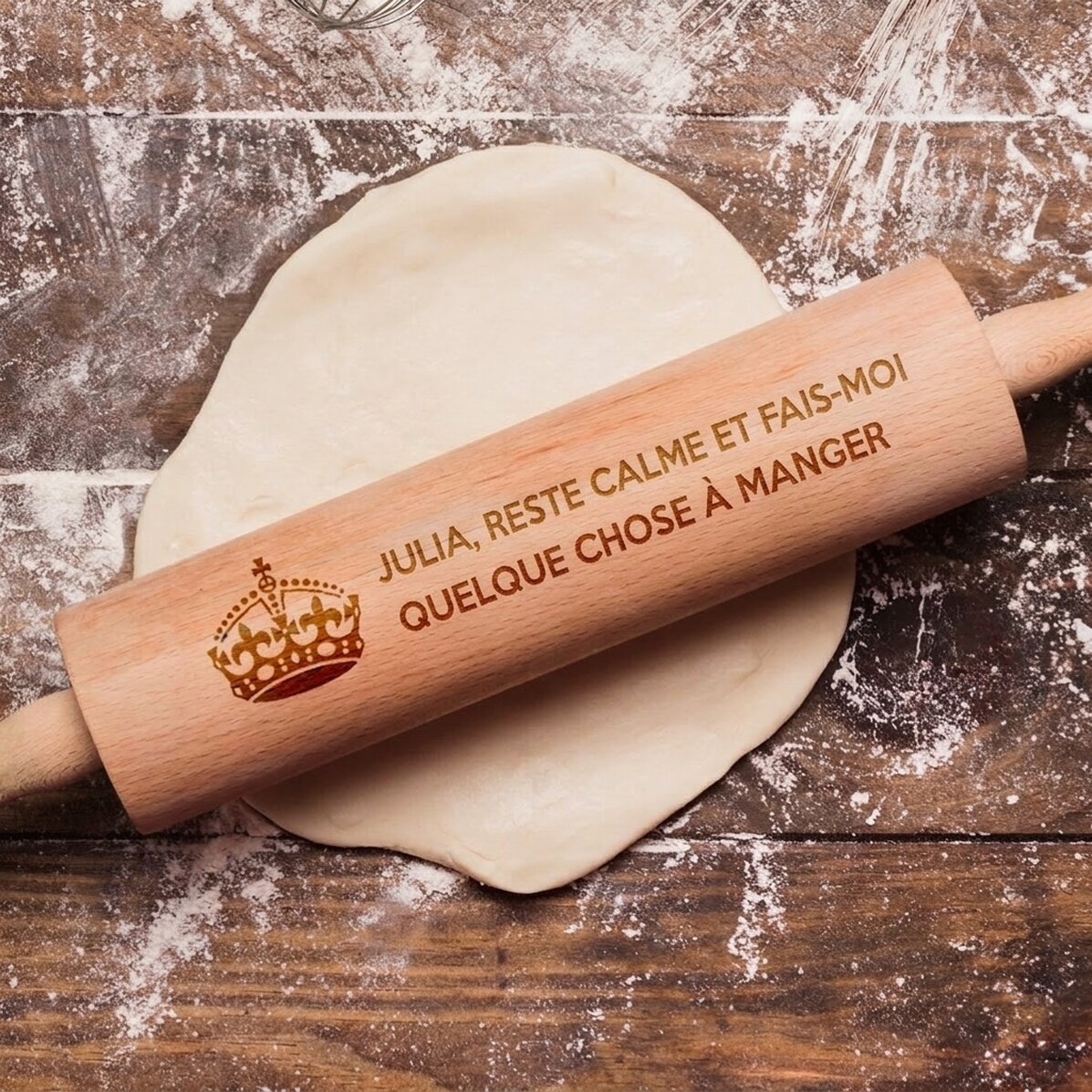 Bâtonnet en bois personnalisé - Keep Calm
