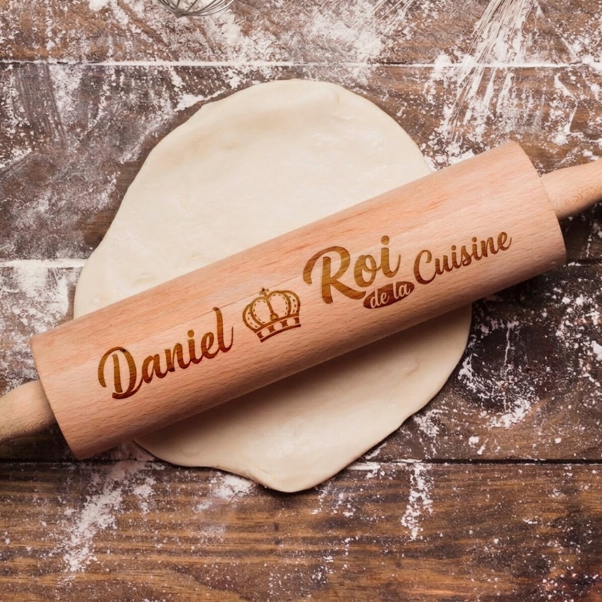 Lame à pâte en bois personnalisée - King of the Kitchen