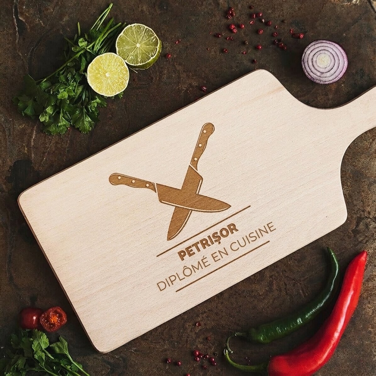 Planche à découper personnalisée - Diplômé en cuisine