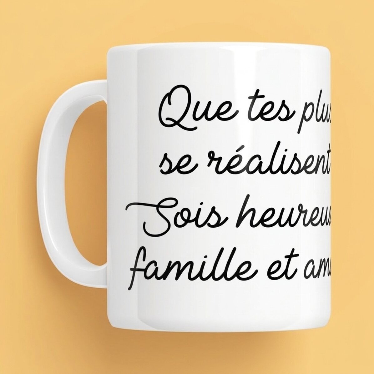 Tasse personnalisée avec un texte