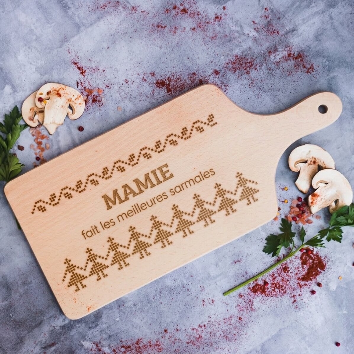 Planche à découper artisanale typiquement roumaine
