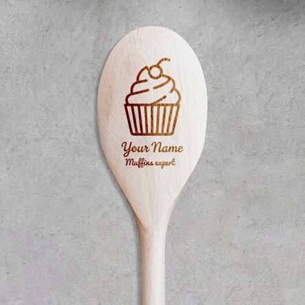 Personalised wooden spoon - Muffins Expert