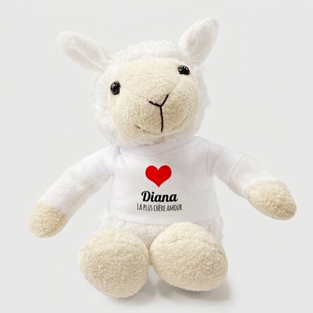 Peluche de mouton personnalisée avec un surnom affectueux