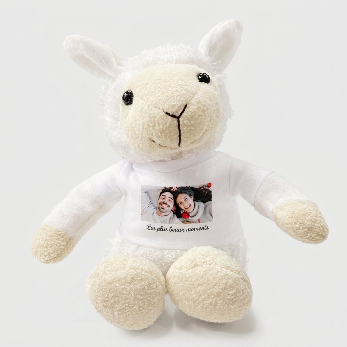 Mouton personnalisé avec une photo et un texte