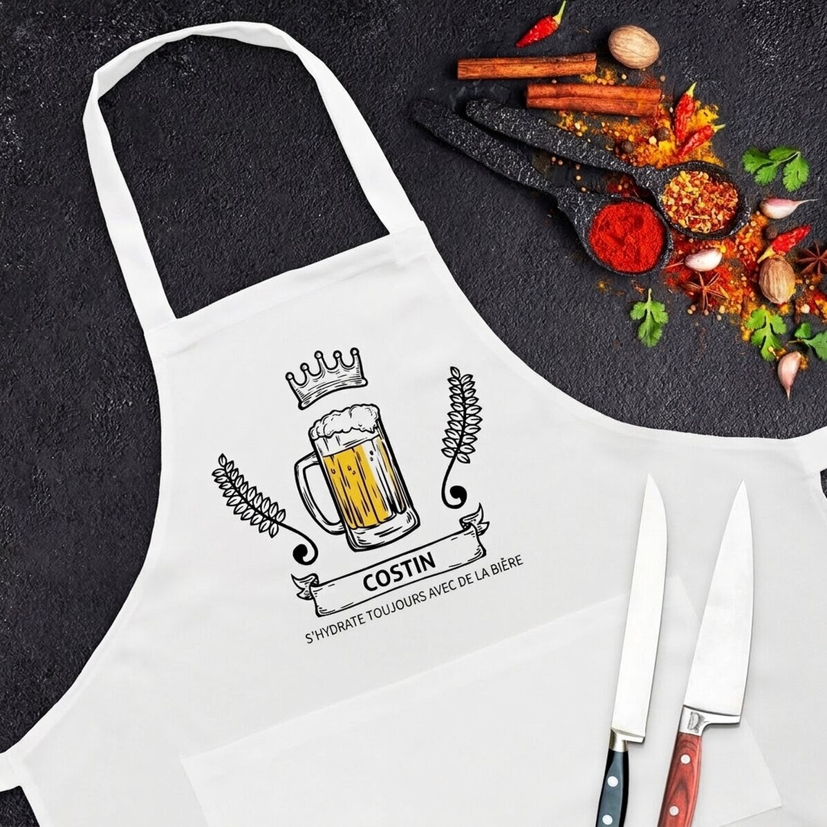 Tablier personnalisé - King Of The Beer