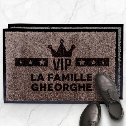 Paillasson d'entrée d'intérieur personnalisé - La famille VIP