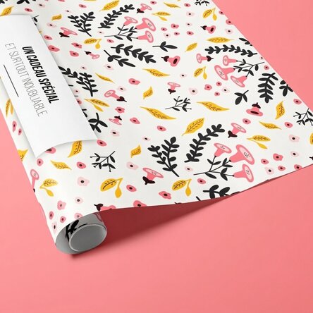 Papier d'emballage cadeau personnalisé avec texte - Motif automnal