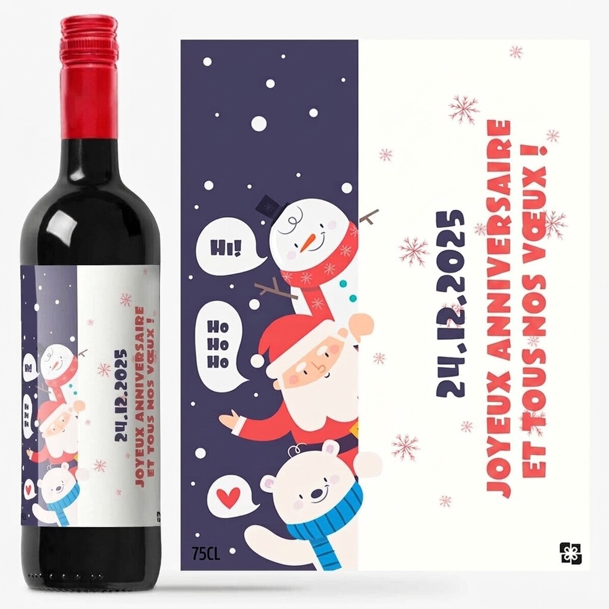 Vin personnalisé - Père Noël