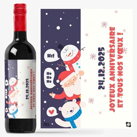 Vin personnalisé - Père Noël