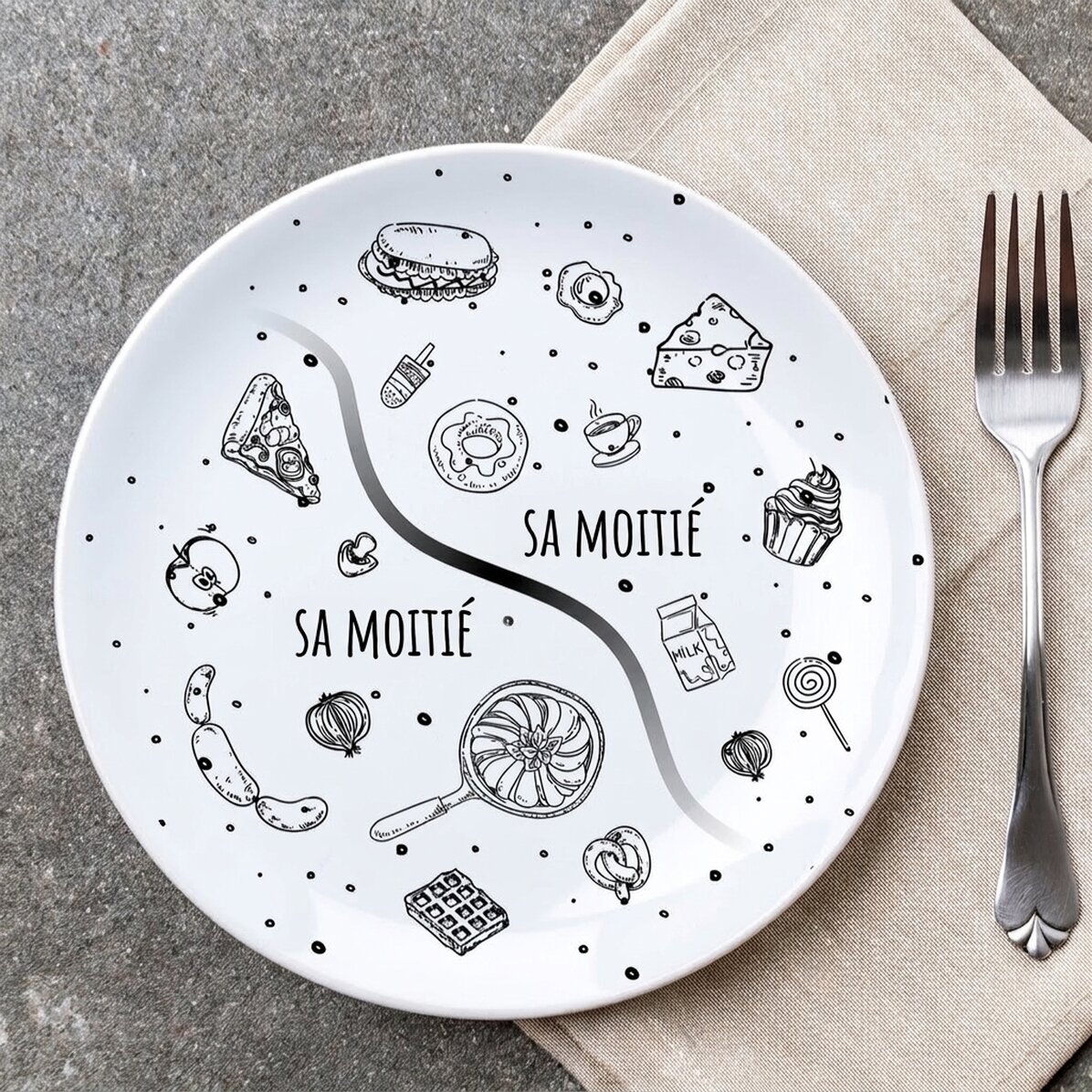Assiette personnalisée avec inscription - Jumatate