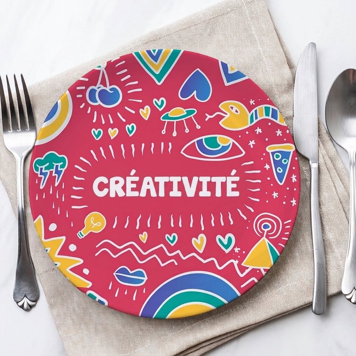 Assiette personnalisée avec texte - creARTive