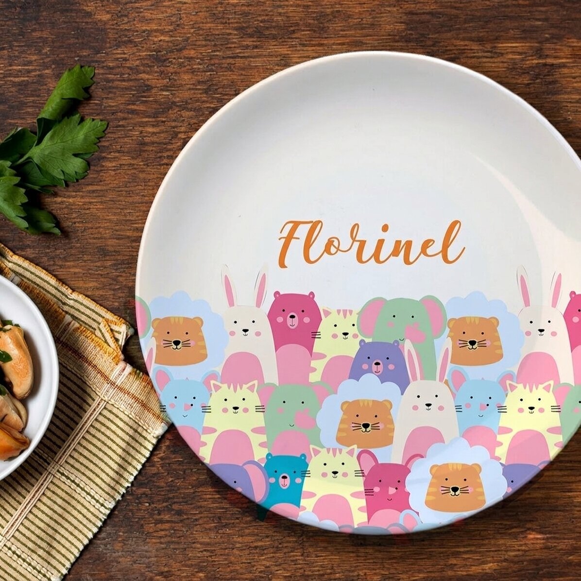 Assiette personnalisée avec inscription - Animaux
