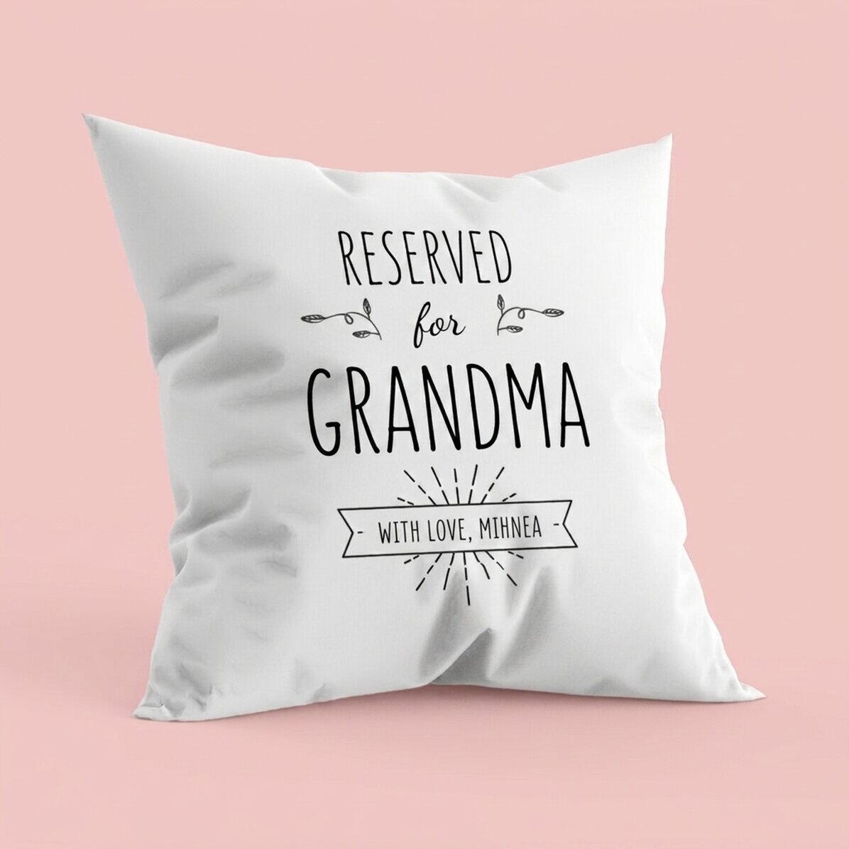 Coussin personnalisé avec inscription - Réservé