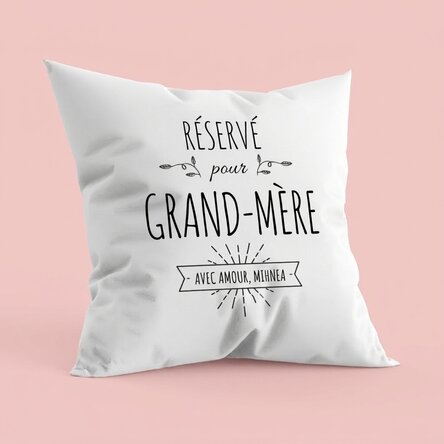 Coussin personnalisé avec inscription - Réservé