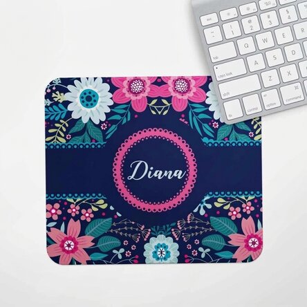 Tapis de souris personnalisé avec une initiale et un prénom