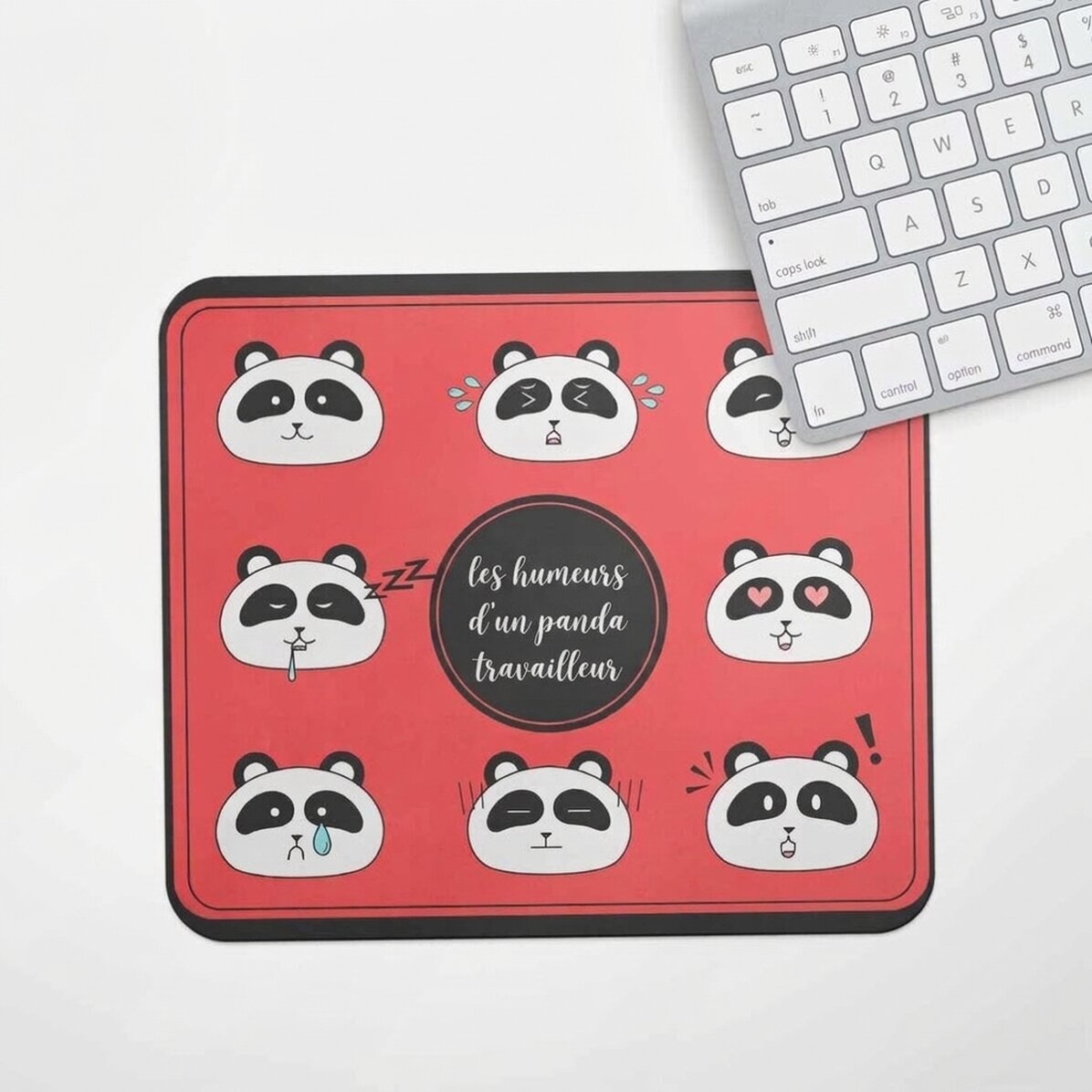 Tapis de souris personnalisé avec texte - Panda