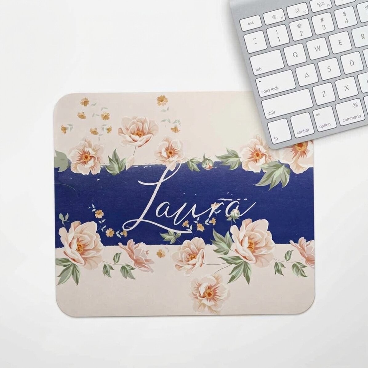 Tapis de souris personnalisé avec texte - Aquarelle