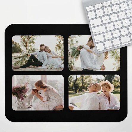 Tapis de souris XL personnalisé avec 4 photos