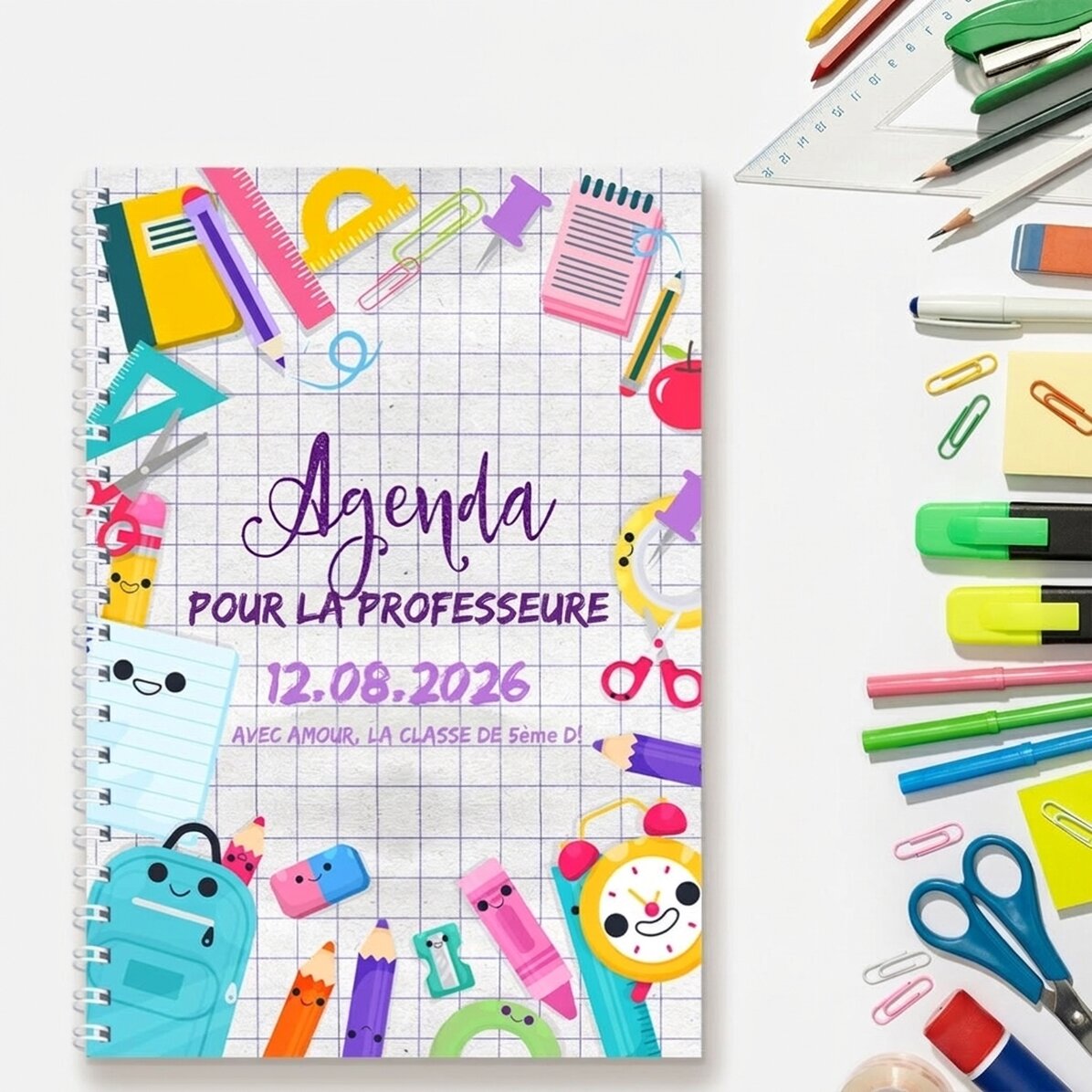Carnet personnalisé avec texte - Agenda de l