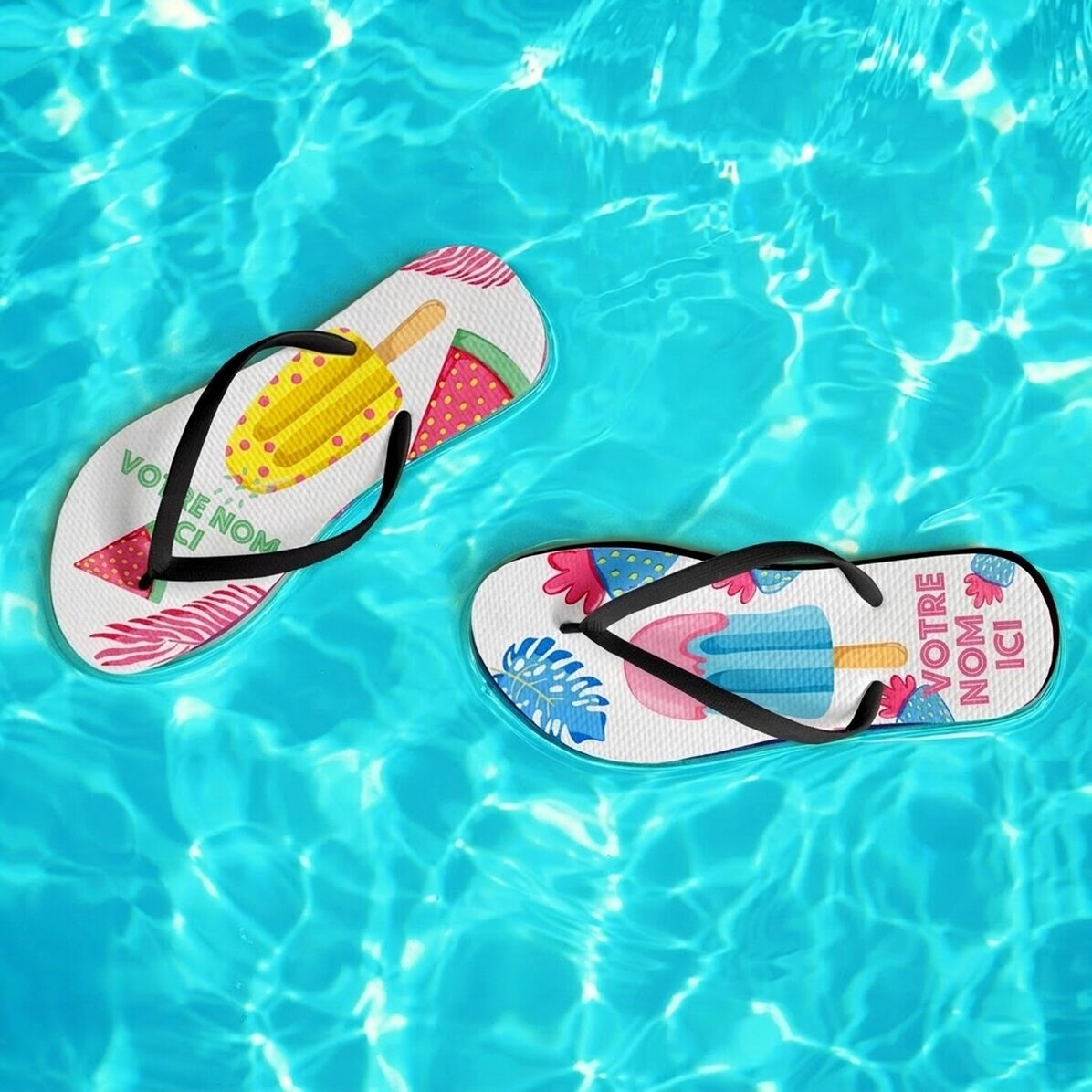 Tongs personnalisées avec prénom - Tropical