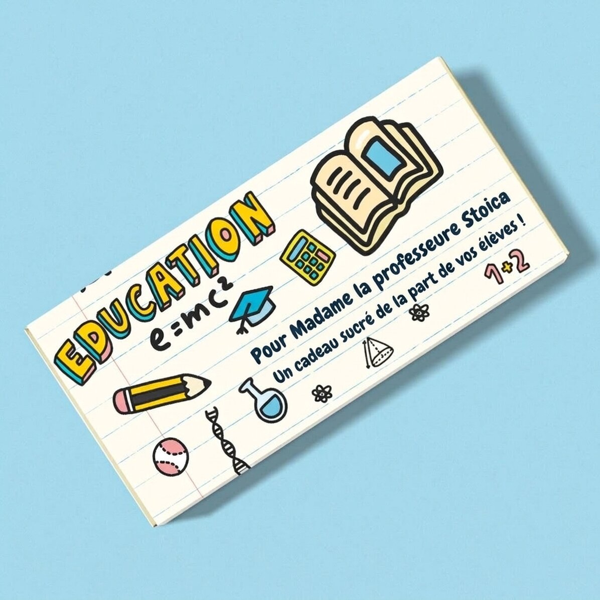 Chocolat personnalisé avec un message - Pour les enseignants