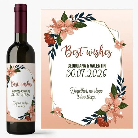 Vin personnalisé avec un message - Mariage
