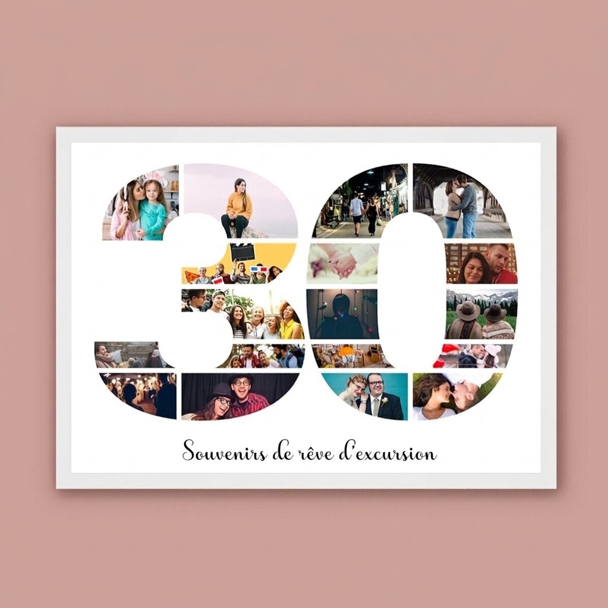 Tableau paysage personnalisé avec photos et texte - 30