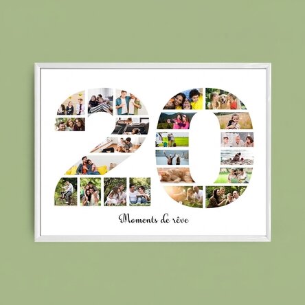 Tableau paysage personnalisé avec photos et texte - 20
