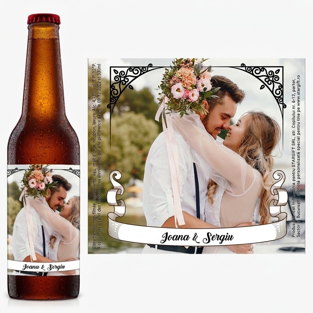 Bière personnalisée avec photo et texte
