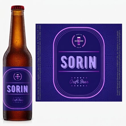 Bière personnalisée avec un nom