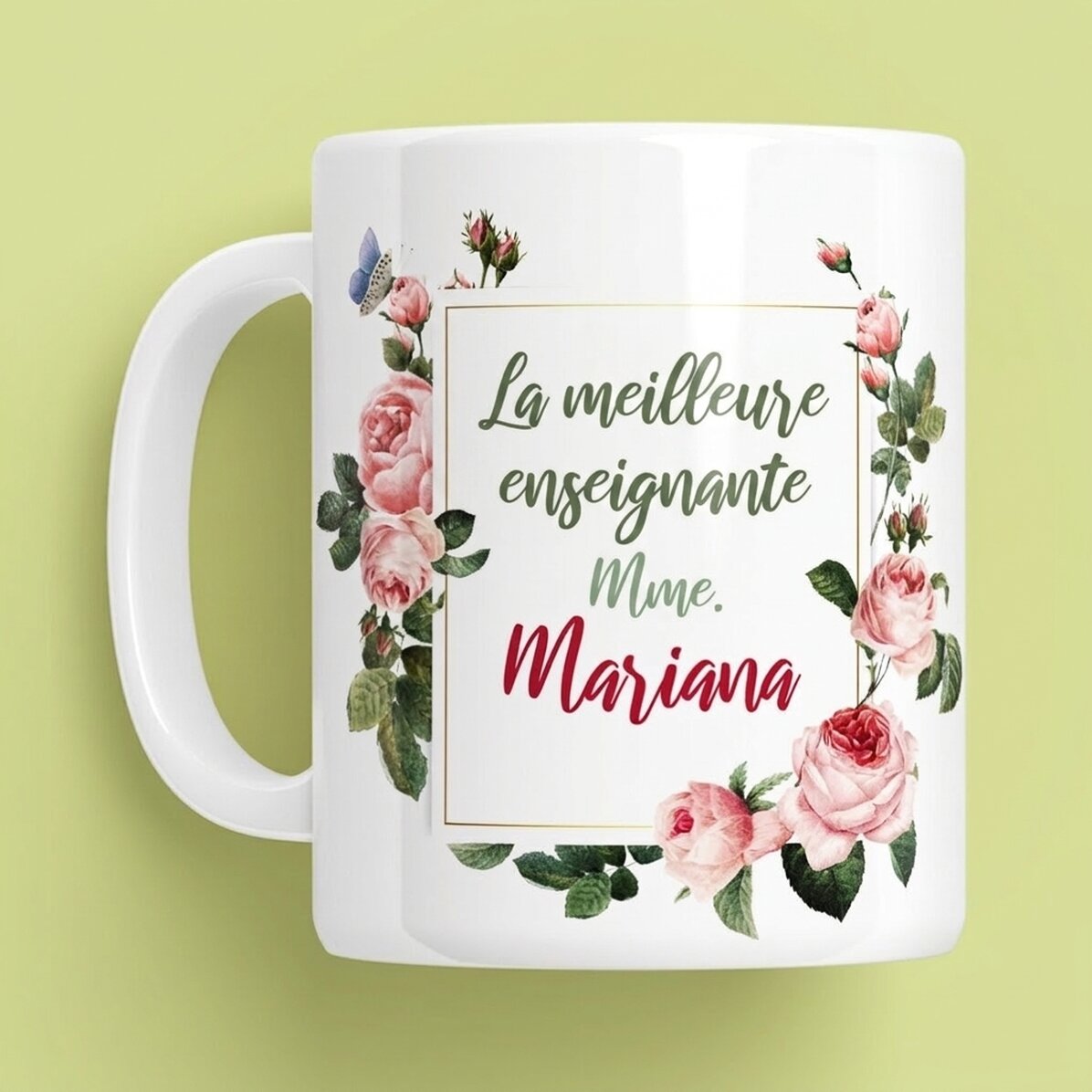 Tasse personnalisée avec inscription - « Best teacher »
